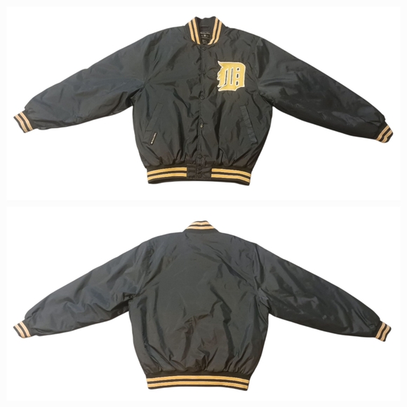 Vintage Satin Varsity Team Old English Bomber Jacket (M) - Picture 16 of 16